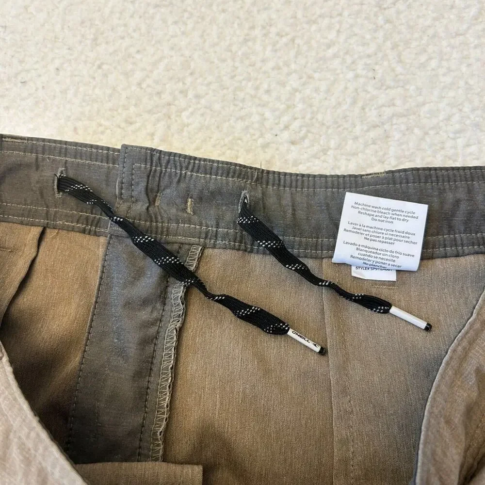 O'Neill Hybrid Shorts Men's Size 30 Tan/Beige Lightweight Pockets